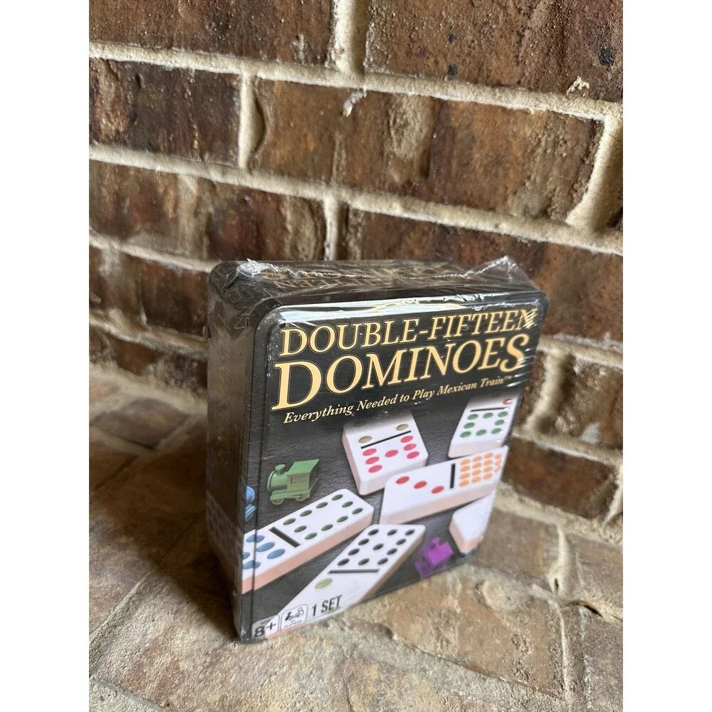 Double Fifteen Dominoes by Cardinal-Collectors Tin-New sealed